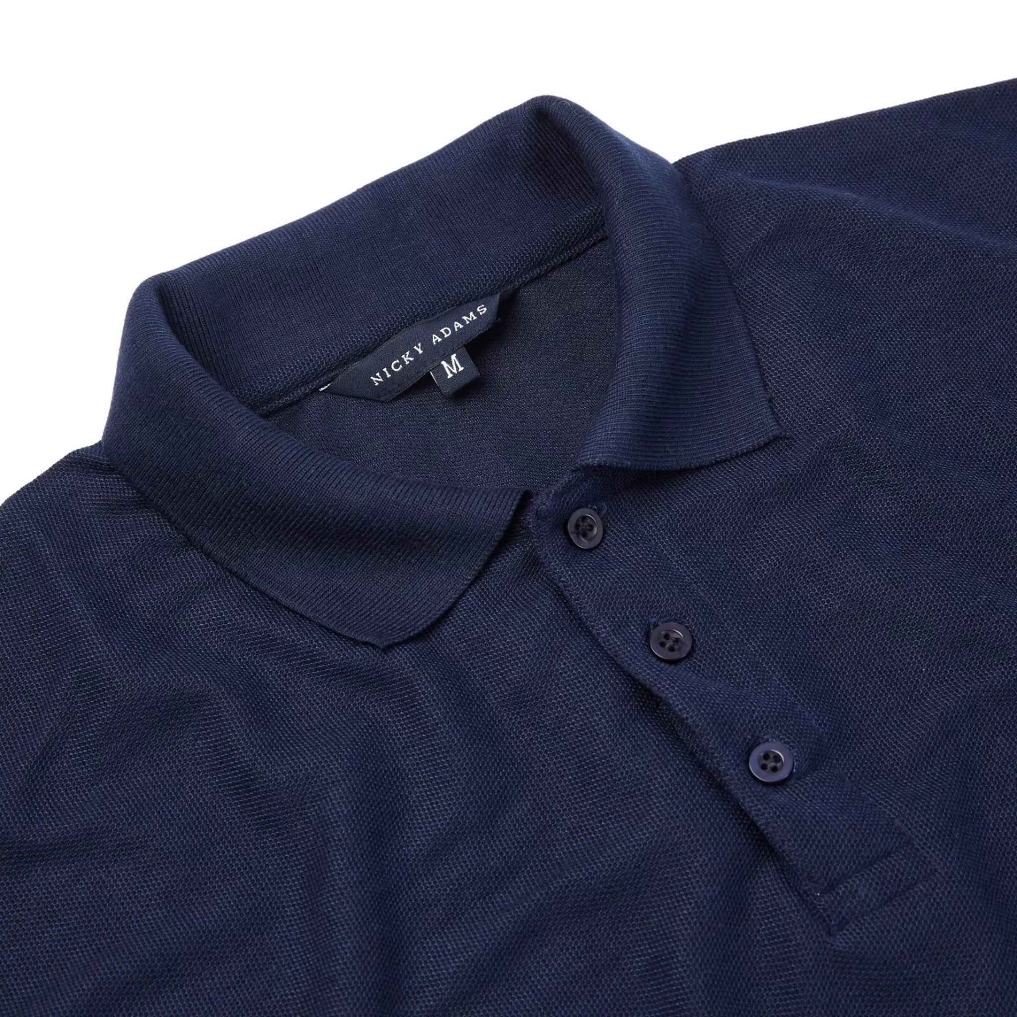 Men’s Nicky Adams short sleeve navy polo shirt collared top